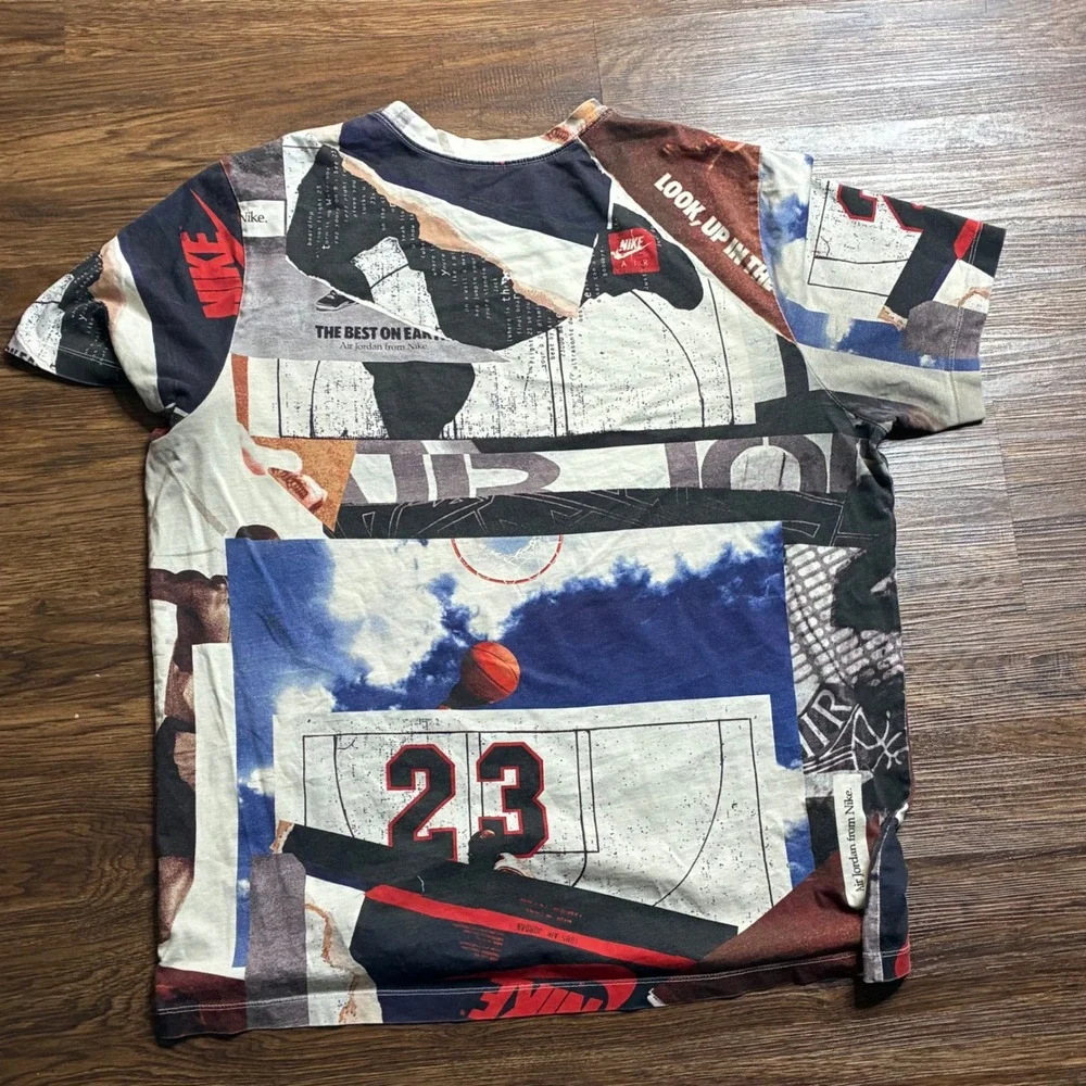 Nike Air Jordan 36 Slam Dunk Graphic T Shirt Men's XL All Over Print CJ6298